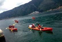 kayaking activities through Boka bay